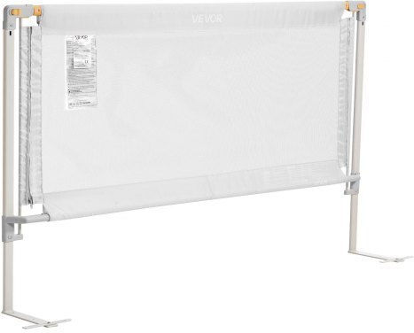 Vevor Bed Rail Guard Simple Placement made of Fabric in Gray Color 3pcs