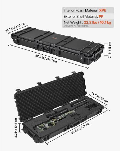 Vevor Black Weapon Case 127cm