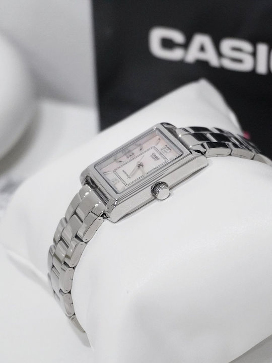 Casio Collection Γυναικείο Ρολόι 21mm Μπαταρίας με Μεταλλικό Μπρασελέ