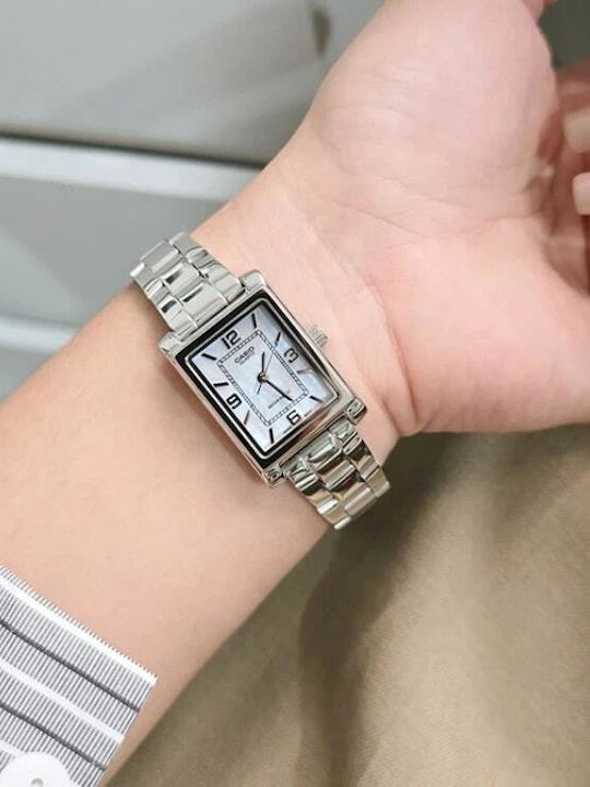 Casio Collection Women's Watch with Blue Metal Bracelet