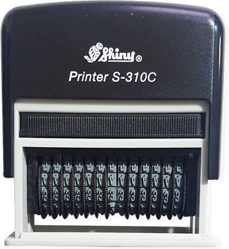 Shiny Self-Inking Date Stamp with Black Ink