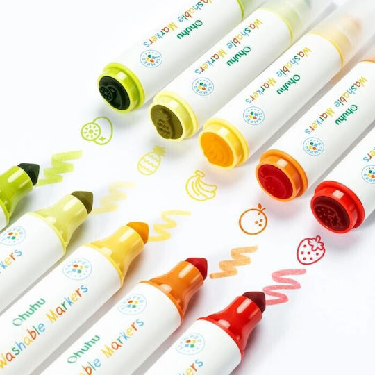 Ohuhu Washable Drawing Markers Double Tip Set 12pcs