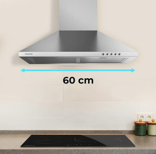 Cecotec Bolero Flux PM Απορροφητήρας Καμινάδα 60cm Γκρι