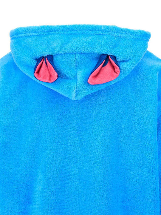 Superheroes Halat pentru copii De iarnă Fleece Blue Stitch