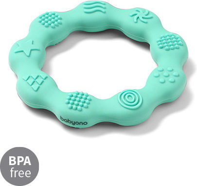 Babyono Beißring für das Zahnen mit Wasser BPA-frei aus Silikon Minze