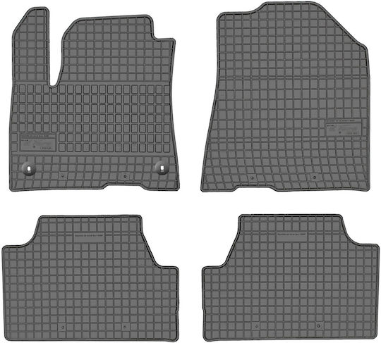 Frogum Set of Front and Rear Mats 4pcs for Kia Soul EV 2019 Black