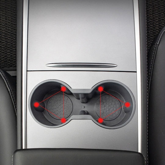 Getränkehalter fürs Auto SD-1054 2 Plätze für Konsole in Schwarz Farbe