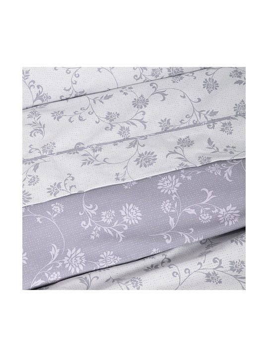 Nima Sirena Pillowcase Set Oxford Grey, Lilac 52x72cm.