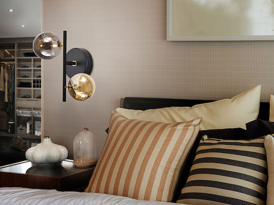 Dark Modern Lamp Wall with Socket G9 Black 28x36x18cm