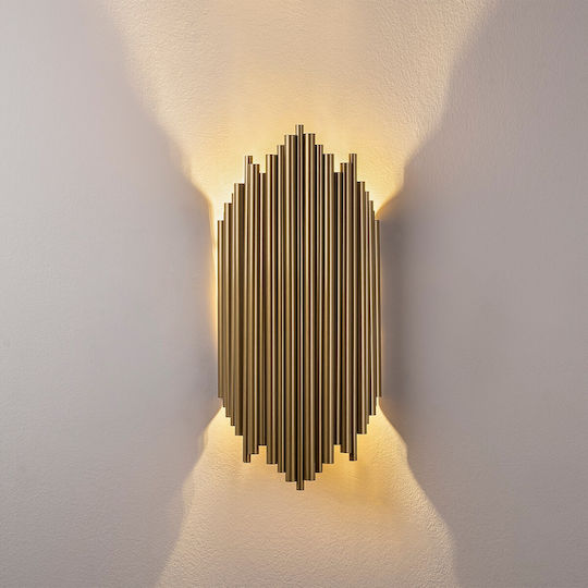 Aithrio Modern Lumină de Perete Auriu 18x40x8cm
