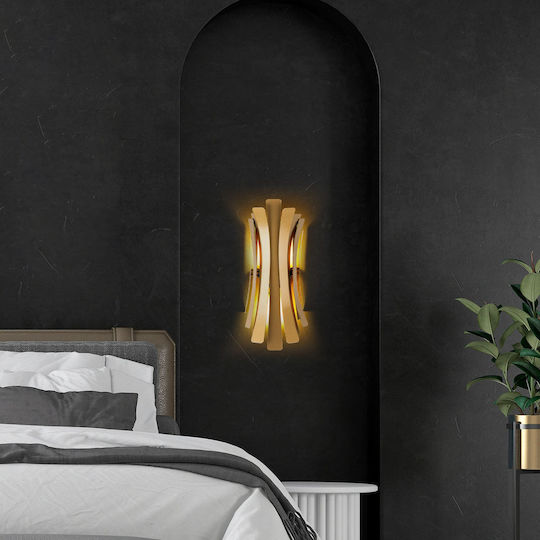 Aithrio Modern Lumină de Perete cu Soclu E14 Auriu 17cm