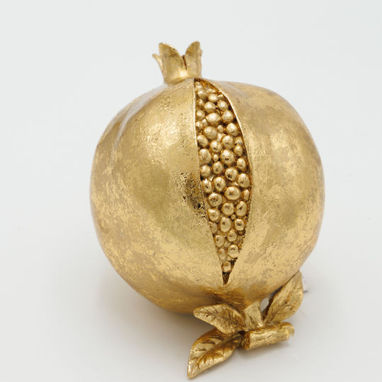 Tischplatte Glücksbringer Granatapfel Gold 9.5x14.5cm 2Stück
