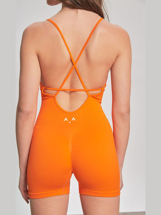 Γυναικείο Αμάνικο Ολόσωμο Σορτς Radiant Orange