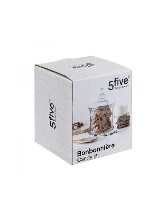 5Five Glass Cookie Jar Transparent 14x14x20cm