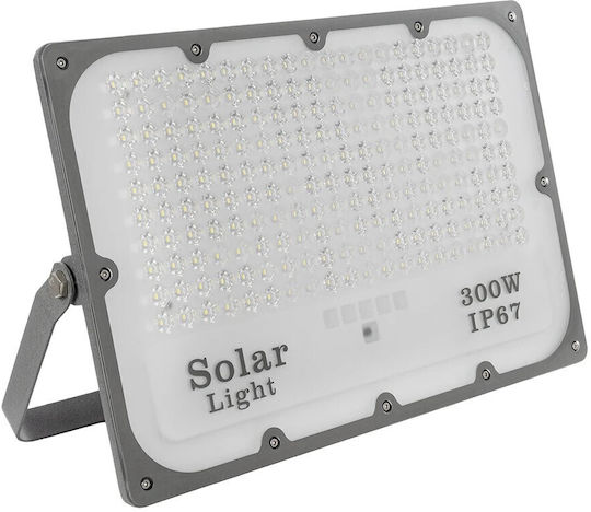 GloboStar Waterproof Solar LED Floodlight 300W Cold White 6000K with Remote Control IP67