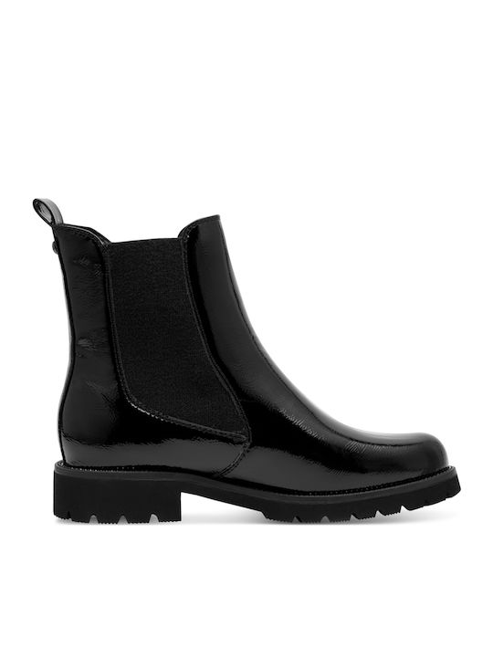 Stiefeletten Damen aus Lackleder Schwarz