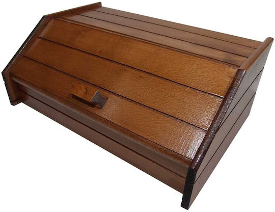 Homestyle Brotkasten mit Deckel Hölzernes Braun 42x28x17.5cm