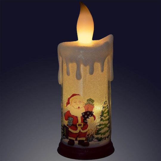 Lumânare Led Holly Christmas Glow 24cm Moș Crăciun