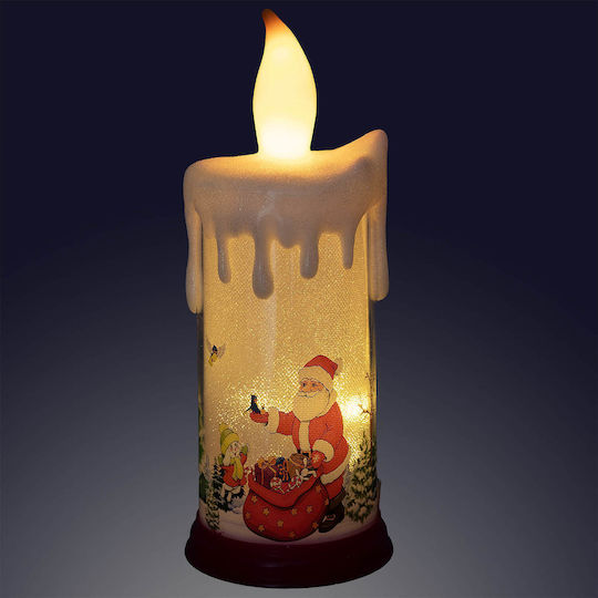 Lumânare Led Holly Christmas Glow 24 Cm Cadouri Moș Crăciun