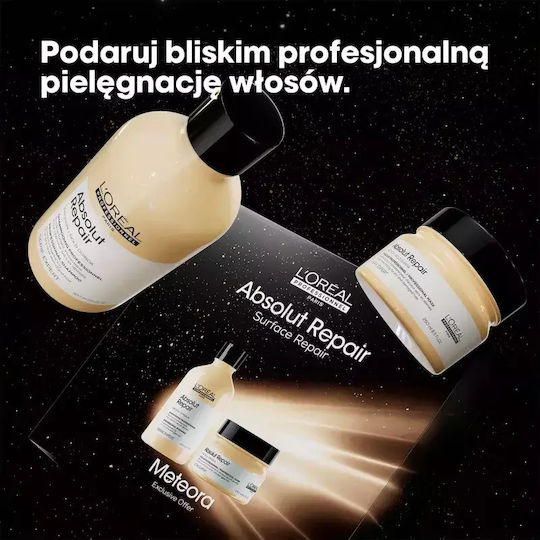 L'Oréal Professionnel Absolut Repair Hair Care Set for Reconstruction & Nourishment for Damaged Hair with Shampoo and Mask 2pcs