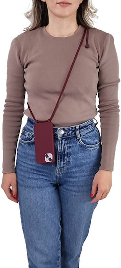 Silicone Case Neck Strap Carryhang Sonique Xiaomi Xiaomi 14t Burgundy