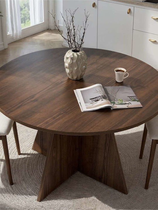 Virella Tisch Speisesaal Holz Walnut 120x120x75cm