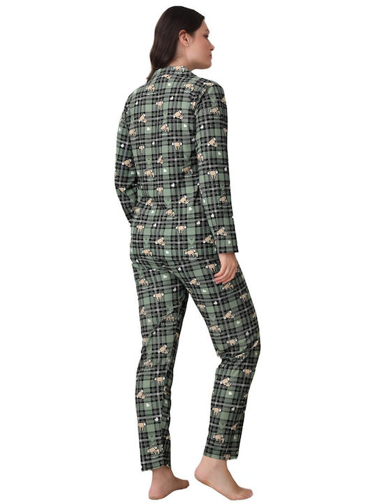 Boyraz Winter Damen Pyjama-Set Plaid
