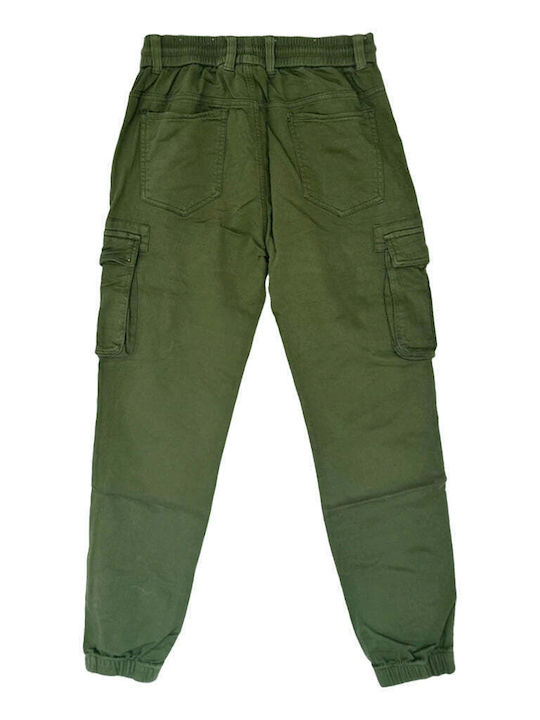 Hose Cargo Elastisch Khaki
