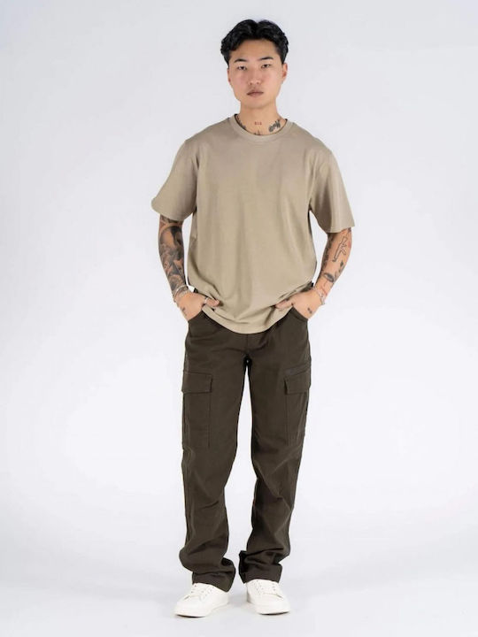Παντελόνι Cargo σε Κανονική Εφαρμογή Olive Green