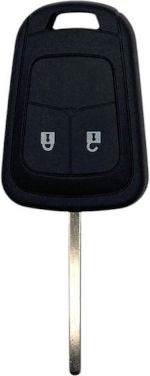 Car Key Shell with Blade with 2 Buttons for Opel