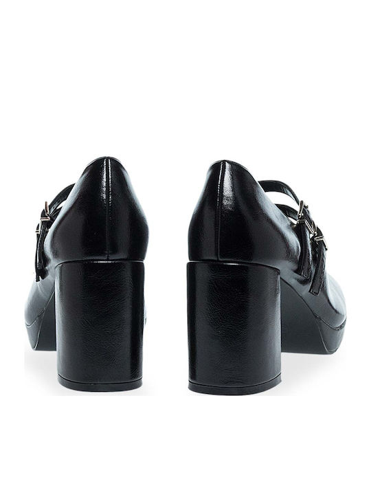 Pumps mit Riemchen Schwarz