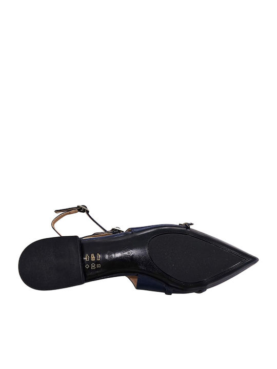 Leder Pumps Blau