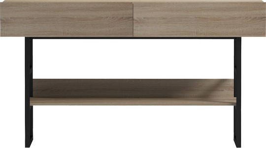 Vien Konsole Holz & Metall Sonoma-μαύρη L139xB43xH75.5cm