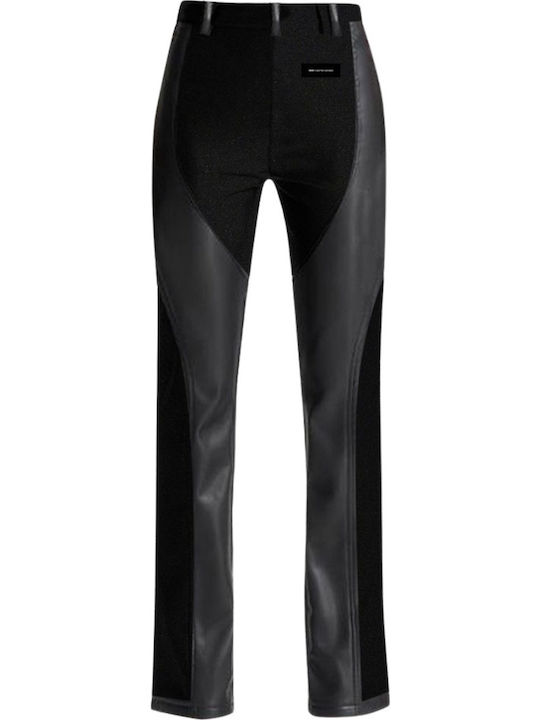 Mod Wave Movement Women's Fabric Trousers Black