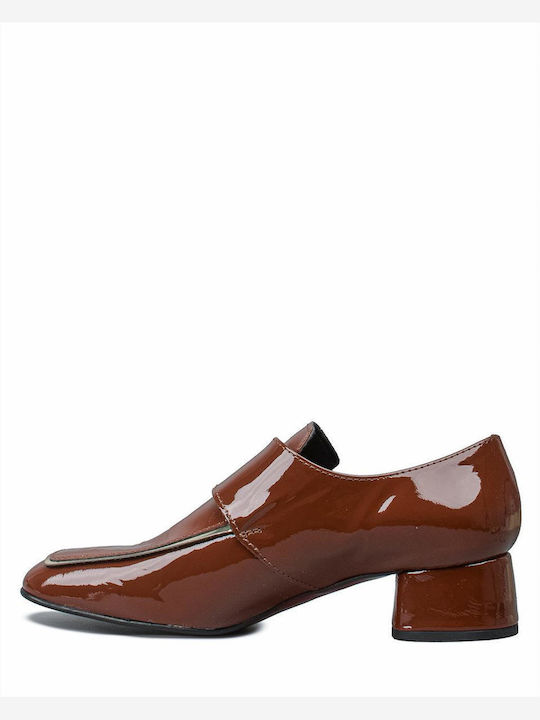 Δερμάτινα Γυναικεία Loafers σε Ταμπά Χρώμα