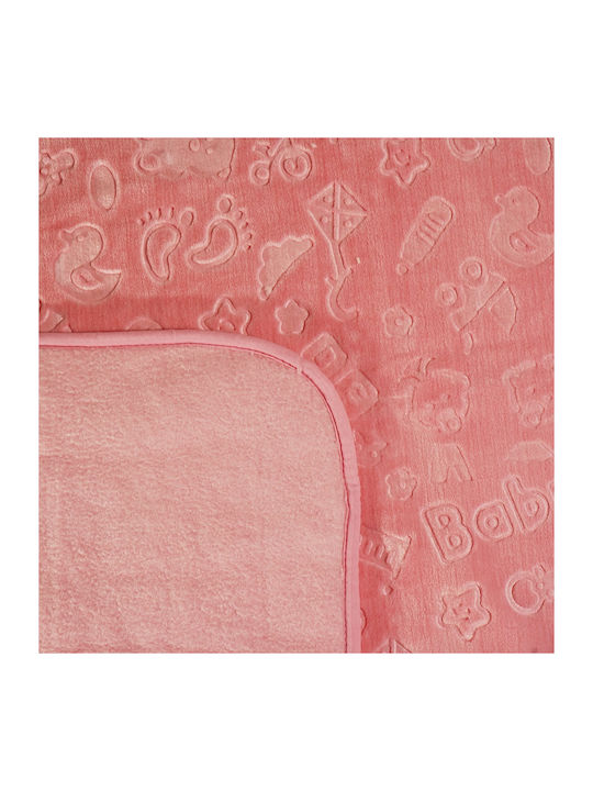 Recos Blanket Cot Velvet Pink 100x120cm