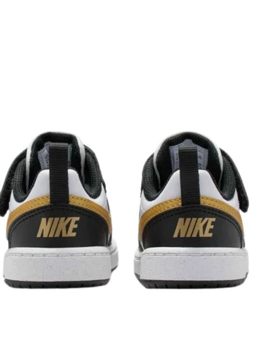 Court Borough Low Παιδικά Sneakers με Σκρατς Μαύρα