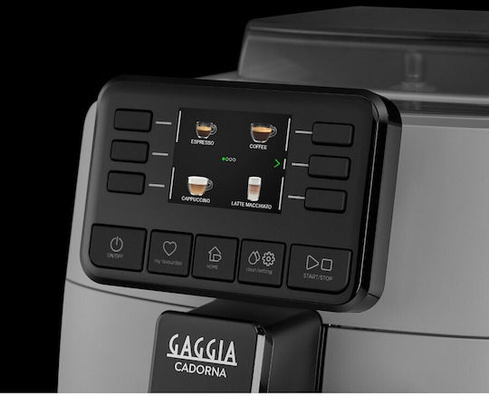 Gaggia Cadorna Prestige Automatic Espresso Coffee Machine 1900W Pressure 15bar with Grinder Grey EG5603/40