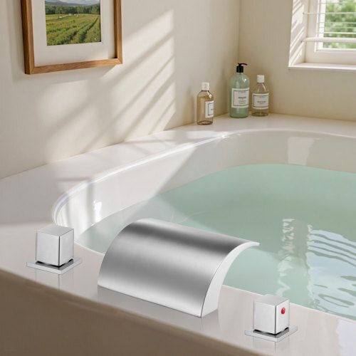 Vevor Built-in Faucet Mixer for Bathtub Silver