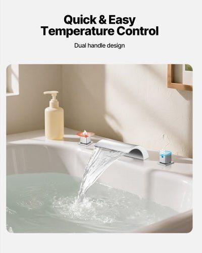 Vevor Built-in Faucet Mixer for Bathtub Silver