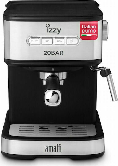Izzy IZ-6004 Μηχανή Espresso 1000W Πίεσης 20bar Μαύρη