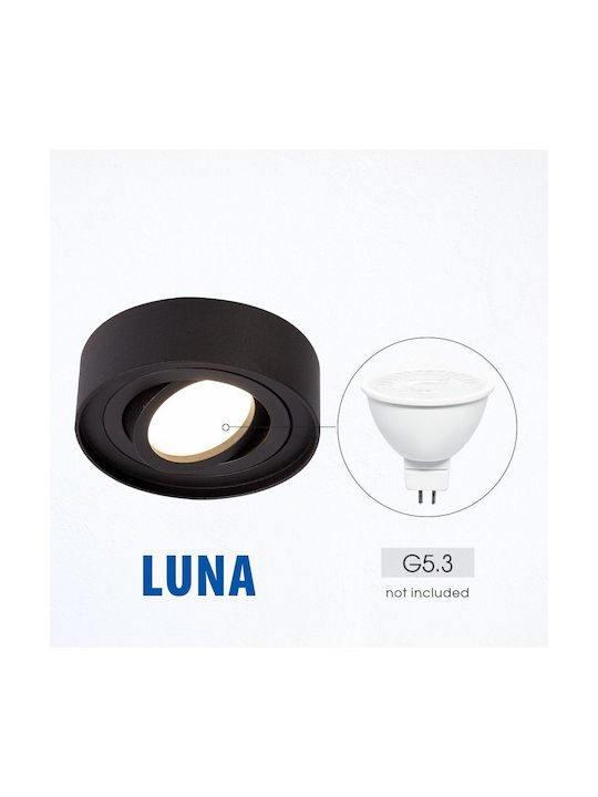 Vivalux Round Frame for Spot GU10 Black 5x5cm. 1pcs