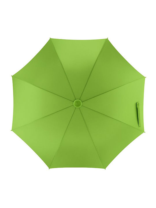 Rain Automatic Umbrella with Walking Stick Green