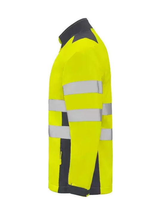 Roly Antares Work Jacket Reflective Softshell Gray