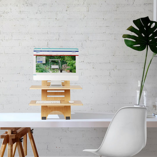 Relaxdays Stand pentru Laptop până la 17" Bej (10046348)