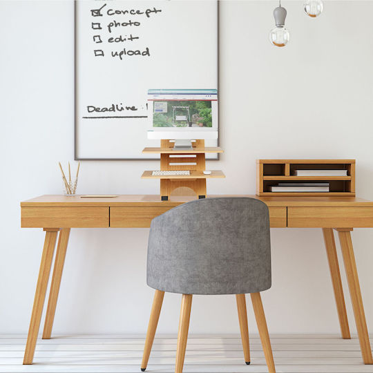 Relaxdays Stand pentru Laptop până la 17" Bej (10046348)