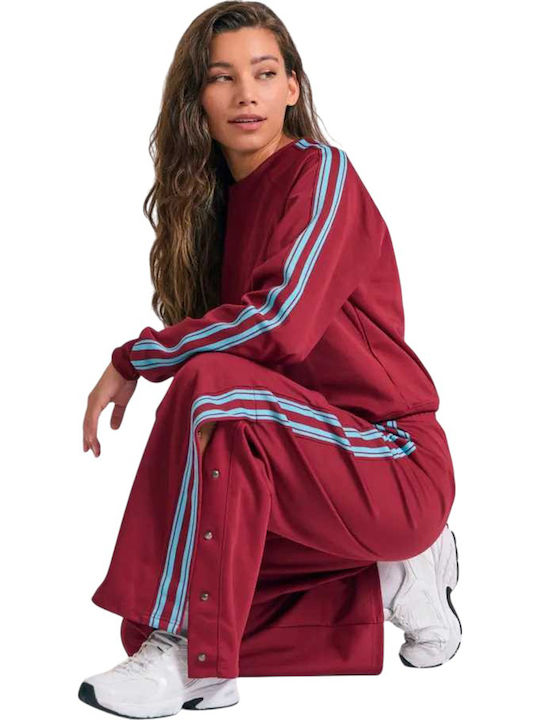 Παντελόνι Φόρμας με Λάστιχο Wine Red