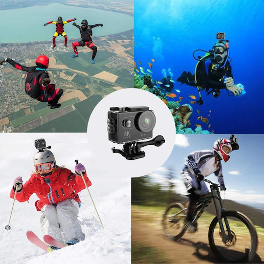 H9 Action Camera 4K Ultra HD Underwater (with Case) with Screen 2" and Wi-Fi Yellow