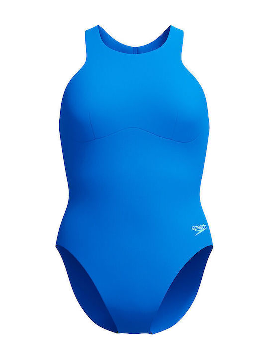 Activewear Swimsuit with Zipper Lagoon Blue Blue