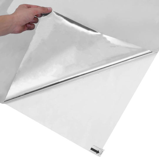 vidaXL Αυτοκόλλητο 90cm x 10m Ασημί 3394733 1τμχ